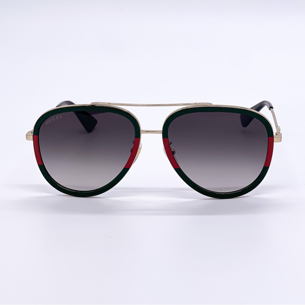 NEW GUCCI WOMEN GREEN SUNGLASSES - Picture 4 of 7